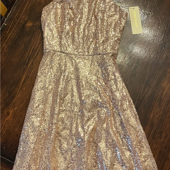 Kate Kasin Dresses & Skirts - Brand new Rose gold  dress with sequins perfect for wedding/ any party